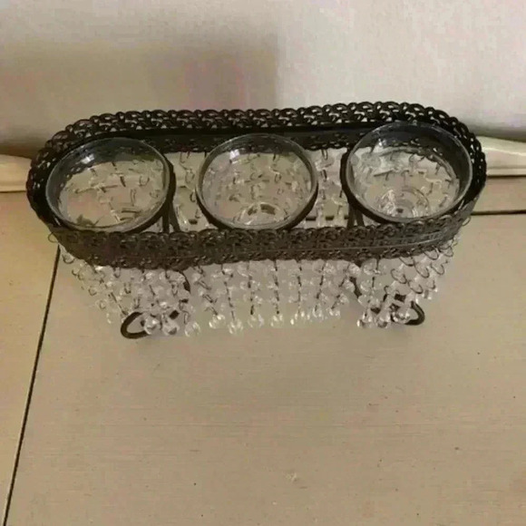 Vintage Candleholder with Crystals - Picture 5 of 7